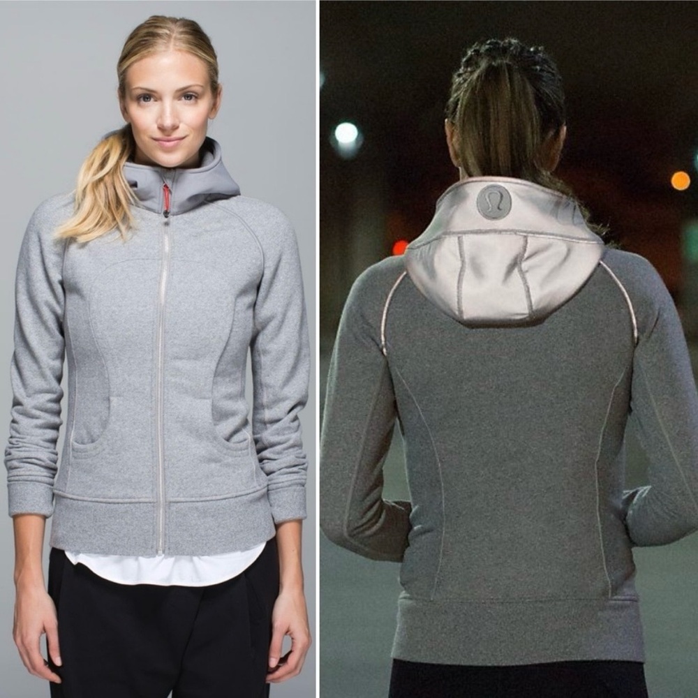 RARE Lululemon Scuba Hoodie II *Reflective 6 Heathered Speckled Grey - Picture 2 of 8